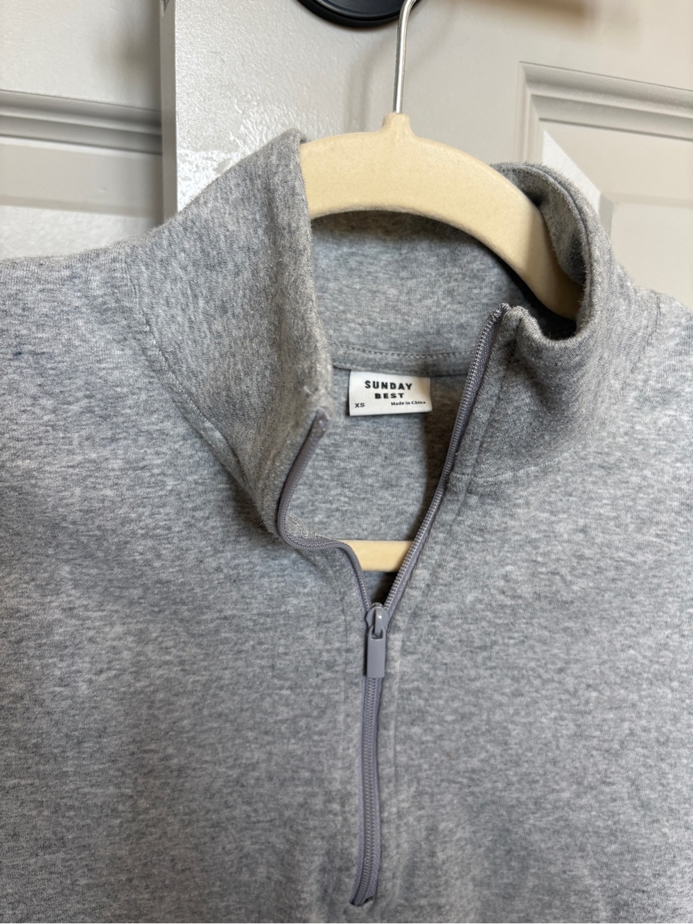 Two Aritzia Cropped Half-Zip Tops in Gray and Black - Picture 3 of 7